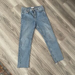 Zara Cropped Straight Leg Jeans